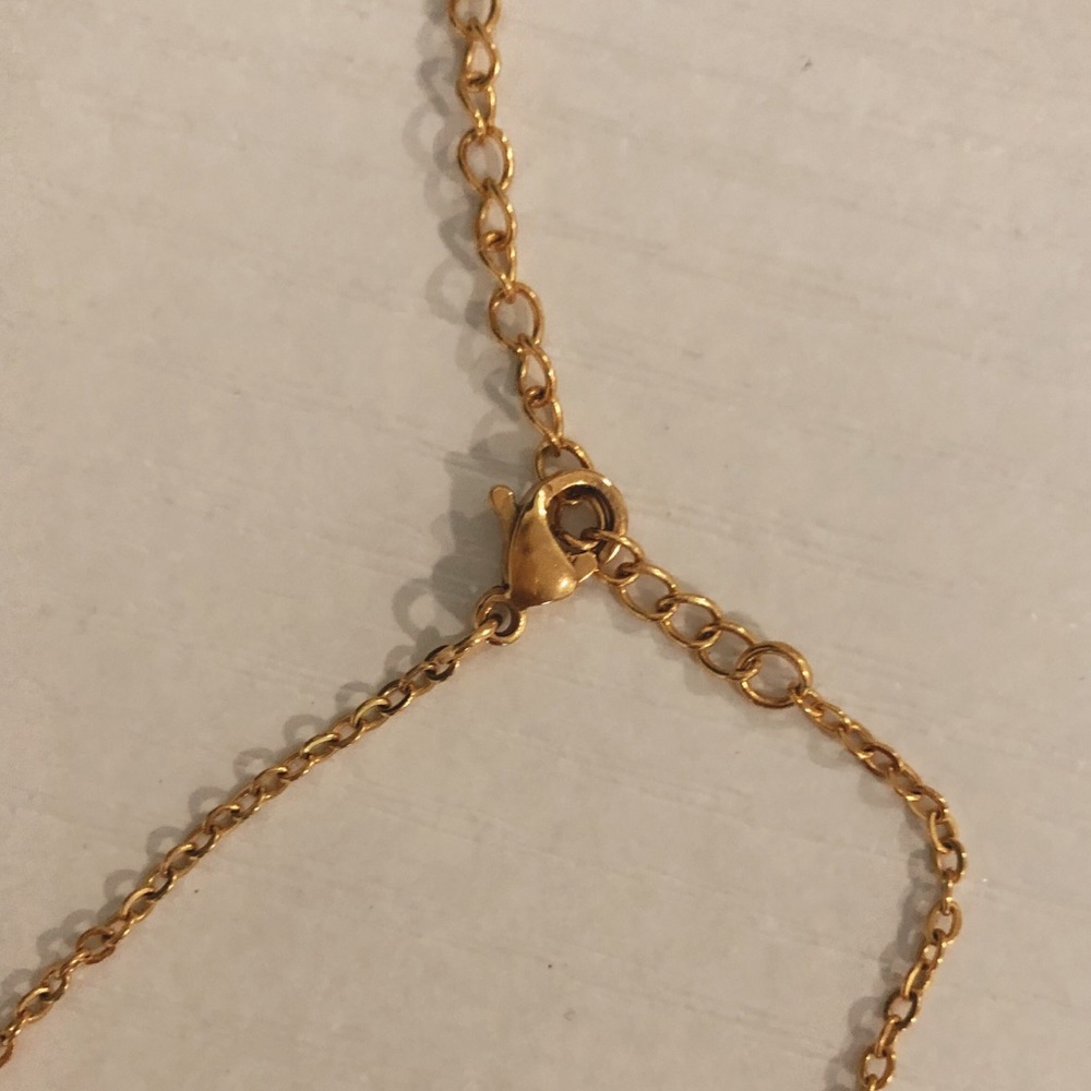 Gold R Necklace - Picture 2 of 3